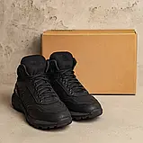 Чорні спортивні зимові черевики з натуральної шкіри на хутрі, фото 4