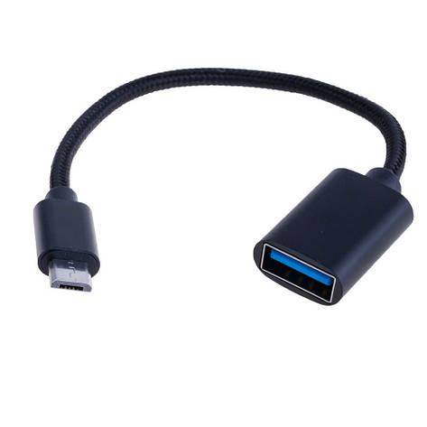 Кабель micro USB на USB-A "мама" 0,15м LJ, фото 1