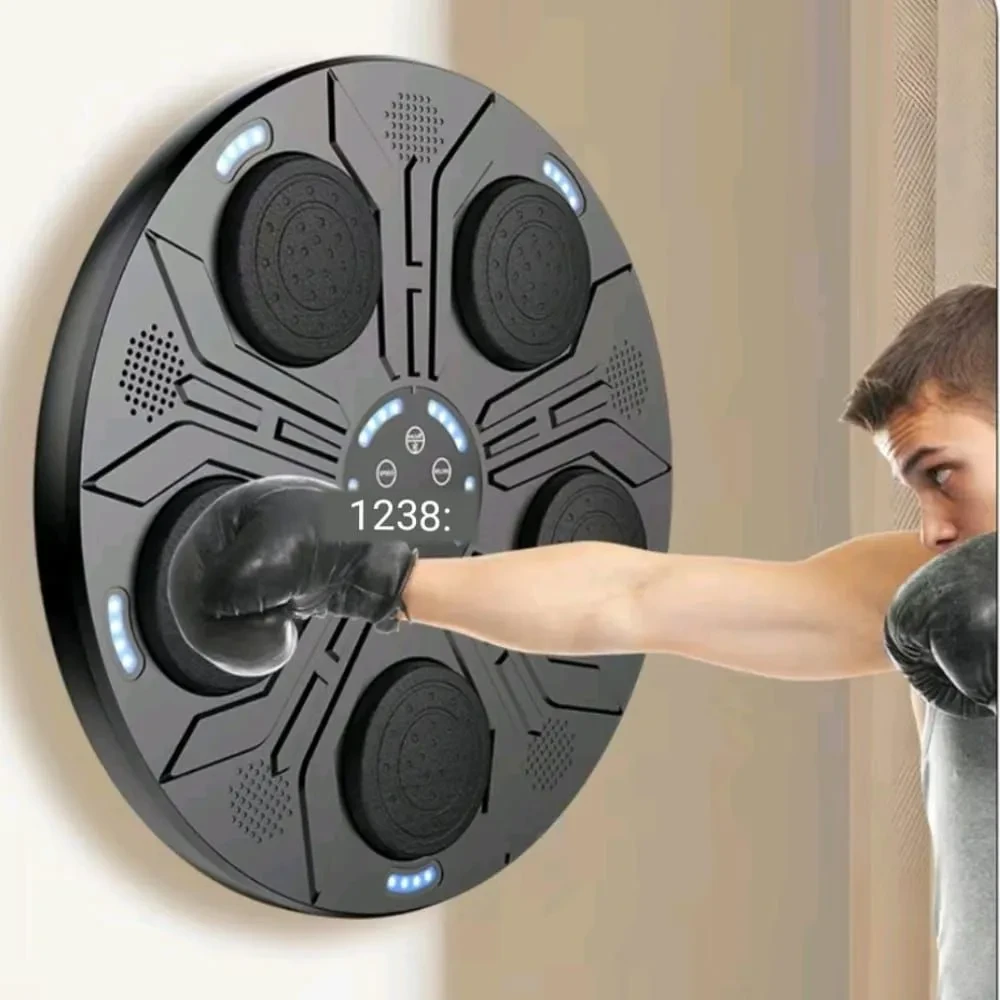 Настінний тренажер для боксу, музична боксерська груша з рукавичками INTELLIGENT BOXING MACHINE, фото 1