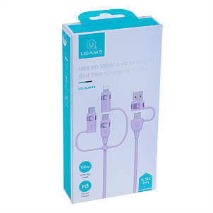 Кабель USB US-SJ646 U85 PD100W 2 м (USAMS) фіолетовий, фото 2
