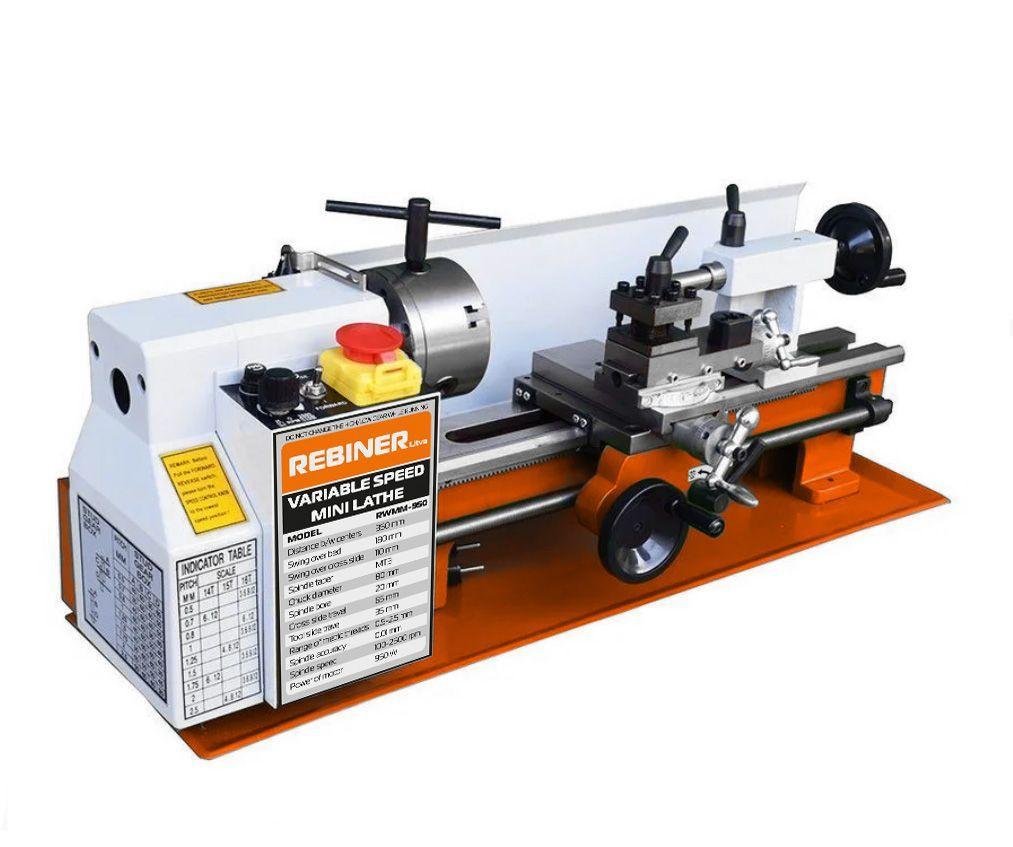 Токарний верстат по металу Rebiner RWMM-950, фото 1