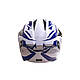 Мотошолом інтеграл Beon B-503 SINGLE VISOR ANGLE TEAR SHINY WHITE/BLUE (глянець білий/синій), розмір L, фото 2