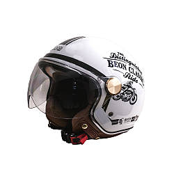 Мотошолом відкритий Beon B-120 202 SHINY LIGHT GREY (глянець світло-сірий), розмір XL