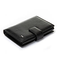 Чоловіче шкіряне портмоне DR. BOND M1CK black.Купити чоловічі гаманці гуртом і в роздріб в Україні., фото 3