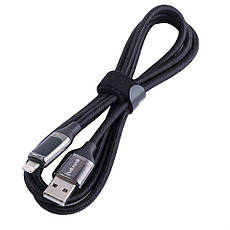 Кабель USB US-SJ543 U78 (USAMS) Lightning Digital Display Charging & Data Cable (USAMS) 1.2м черный, фото 3