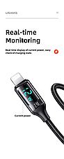 Кабель USB US-SJ543 U78 (USAMS) Lightning Digital Display Charging & Data Cable (USAMS) 1.2м белый, фото 4