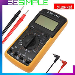 УЦІНКА! Мультиметр цифровий DT-9208A / Портативний цифровий тестер / Мультитестер напруги
