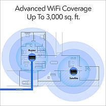 Система NETGEAR Nighthawk Advanced Whole Home Mesh WiFi 6 (MK72) — маршрутизатор AX3000 з 1 супутниковим ретран, фото 3