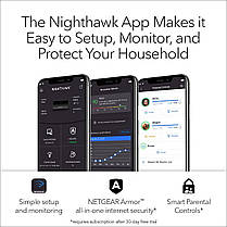 Система NETGEAR Nighthawk Advanced Whole Home Mesh WiFi 6 (MK72) — маршрутизатор AX3000 з 1 супутниковим ретран, фото 6