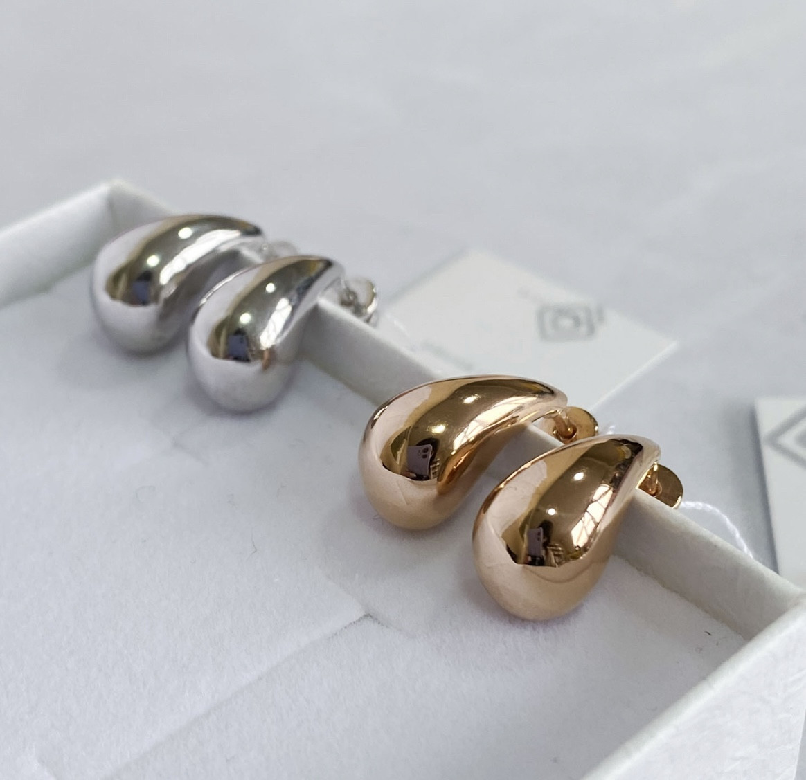 Срібні сережки Крапля, фото 1