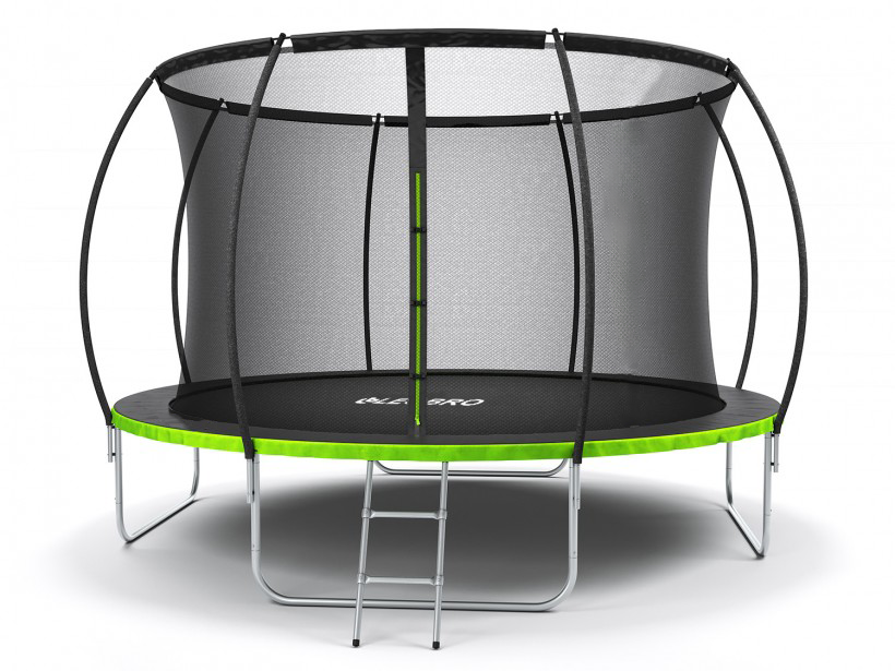 Батут із внутрішньою захисною сіткою 374 см LEOBRO Pro 12FT GREEN