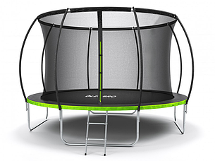 Батут із внутрішньою захисною сіткою 374 см LEOBRO Pro 12FT GREEN
