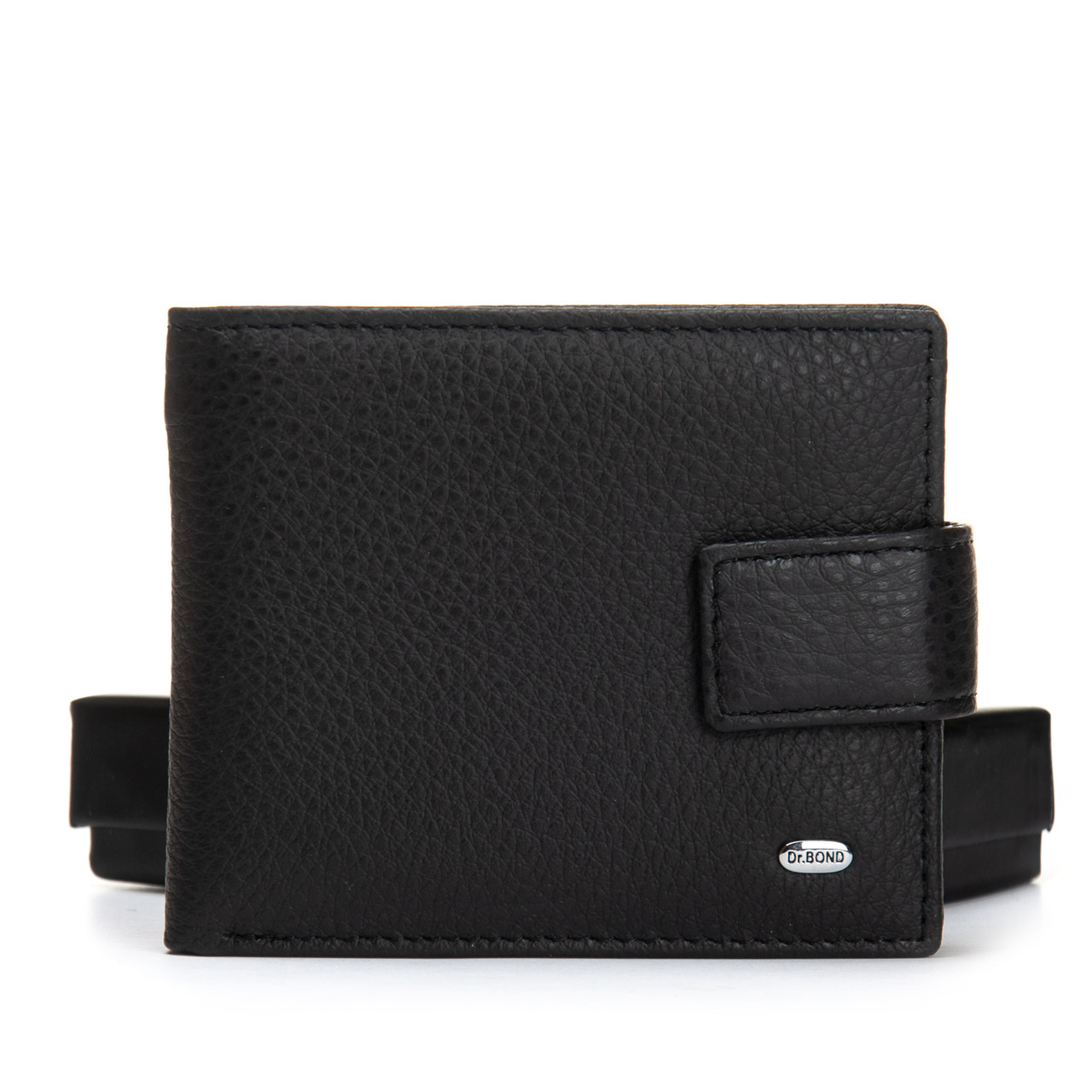 Чоловіче шкіряне портмоне DR. BOND M18055-1CK black.Купити чоловічі гаманці гуртом і в роздріб в Україні.