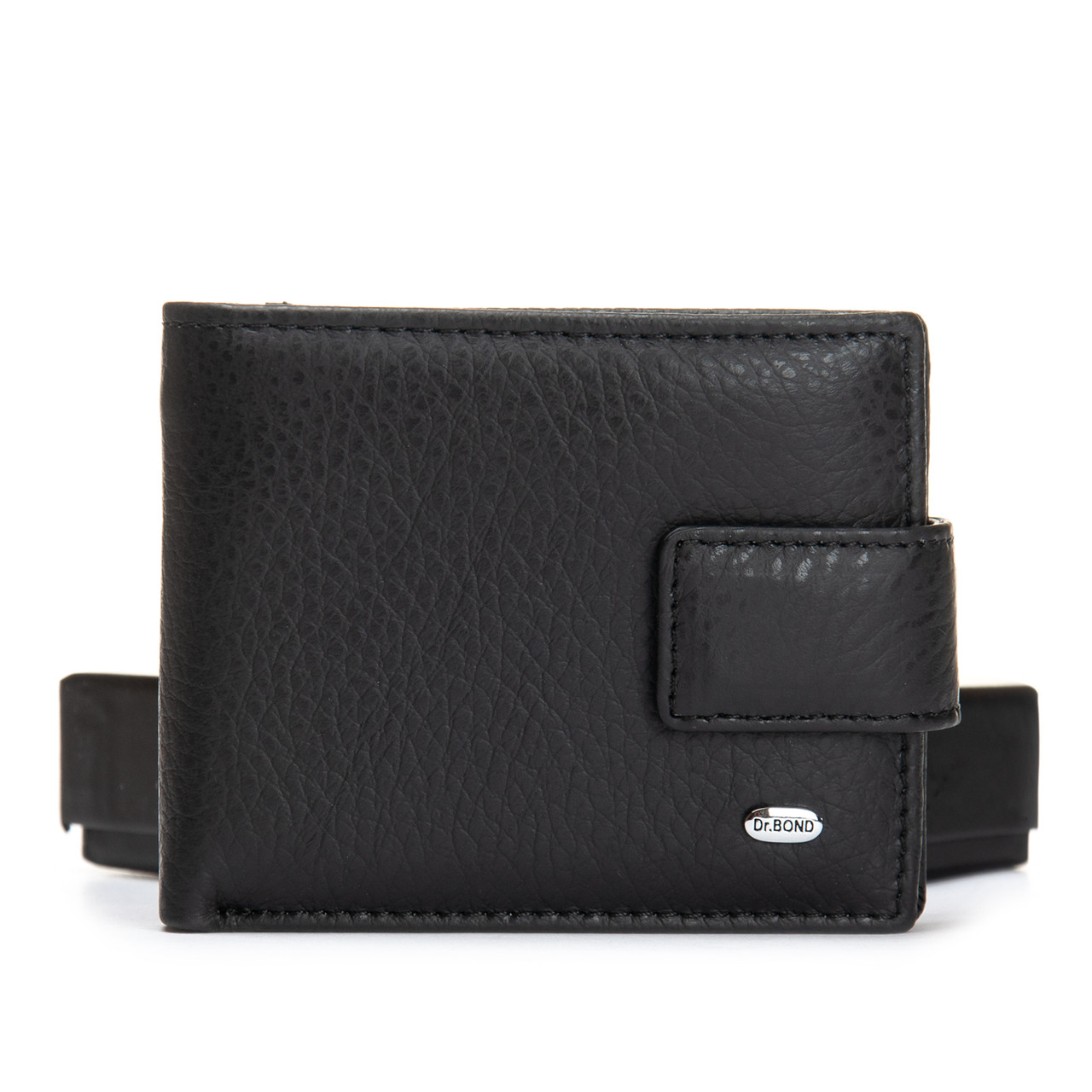 Чоловіче шкіряне портмоне DR. BOND M14CK black.Купити чоловічі гаманці гуртом і в роздріб в Україні., фото 1