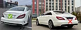 Задний диффузор с насадками (2015-2018, Дизайн CLS63) для Mercedes CLS C218, фото 4