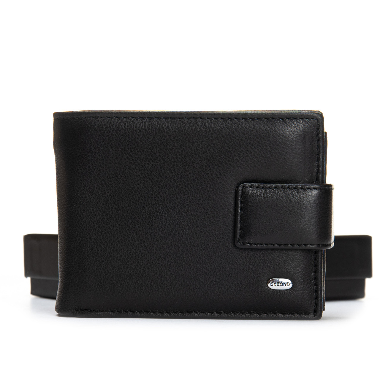Чоловіче шкіряне портмоне DR. BOND M8-1CK black.Купити чоловічі гаманці гуртом і в роздріб в Україні., фото 1