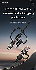Кабель USB US-SJ646 U85 PD100W 2 м (USAMS) чорний, фото 4
