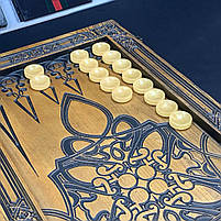 Нарди дерев'яні на подарунок Роза вітрів 64×32см, фото 9