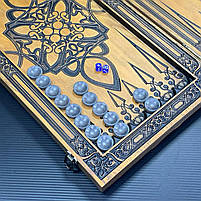 Нарди дерев'яні на подарунок Роза вітрів 64×32см, фото 10