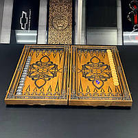 Нарди дерев'яні на подарунок Роза вітрів 64×32см, фото 5