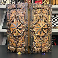 Нарди дерев'яні на подарунок Роза вітрів 64×32см, фото 2