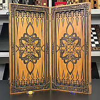 Нарди дерев'яні на подарунок Роза вітрів 64×32см, фото 3