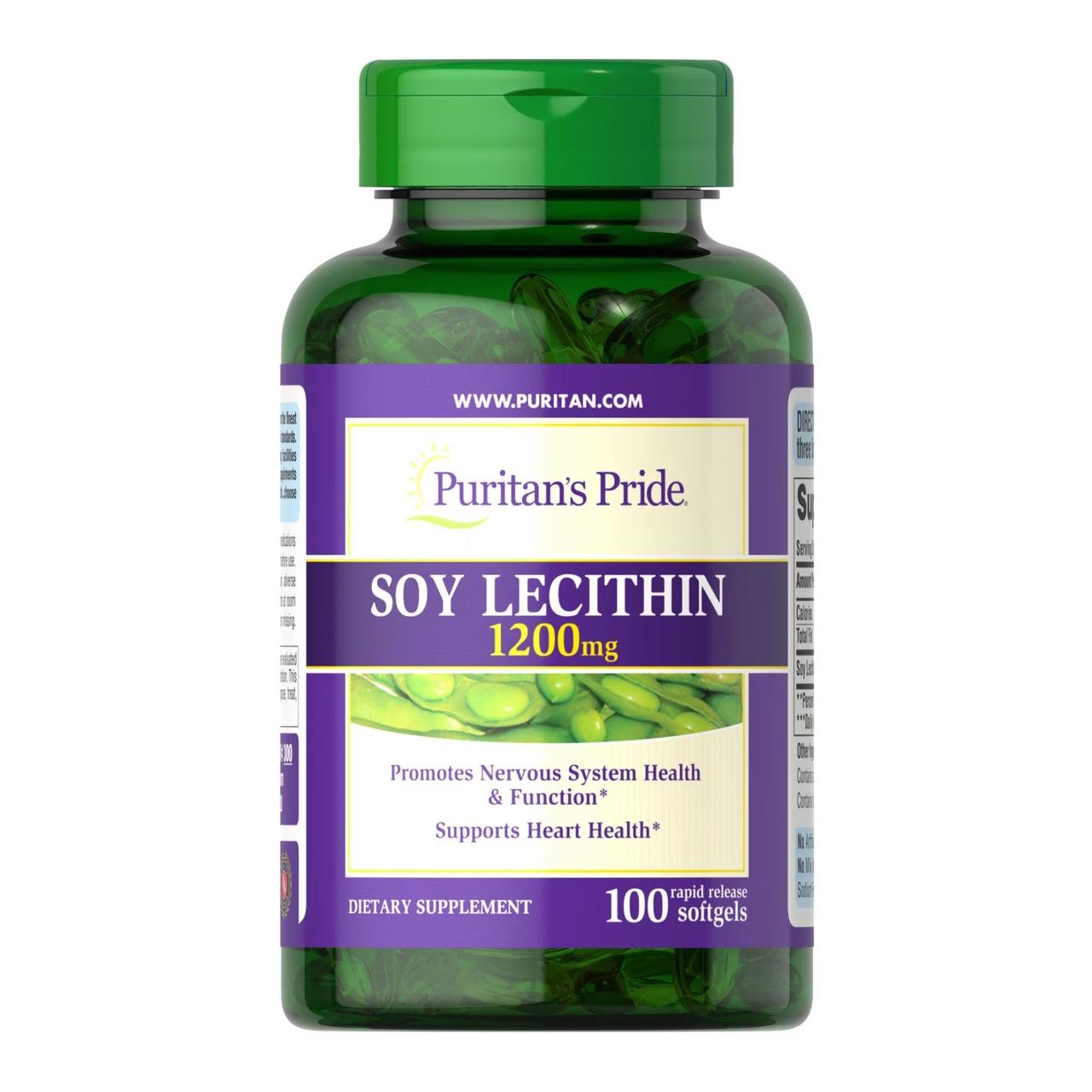 Лецитин Puritan's Pride Ultra Soy Lecithin 1200 мг 100 капс.