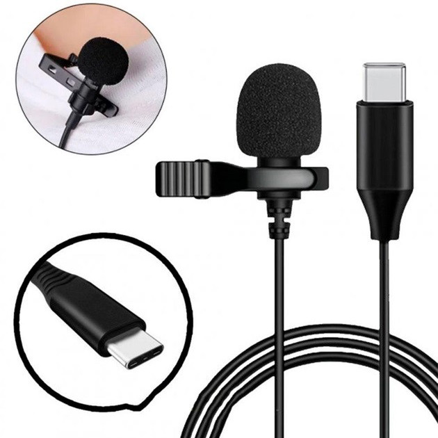 Петличний міні-мікрофон DM TYPE-C MK-3, фото 1