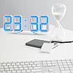 Годинник настільний LY-1089 з білим підсвічуванням LED синій, Годинник настільний професійний електронний, фото 2