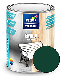 Емаль алкідна універсальна HELIOS TESSAROL Enamel глянцева RAL 6005, 0,2л