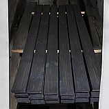 Терасна дошка імпрегнована з боковими пазами із сосни 30х120х4000 мм Антрацит, фото 4