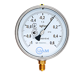 Мановакуумметр вібростійкий ДА8008-В-У2 и2 (діаметр 160)