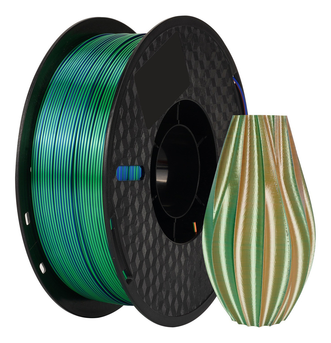 Пластик філамент KINGROON PLA Silk Blue Green Orange (YMX0176 / HC126)