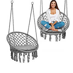 Гойдалки підвісні гніздо лелеки для дачі та саду Гніздо Лелеки Бежевий