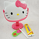 Дзеркало дитяче Hello Kitty з алмазною мозаїкою Рожеве, фото 3