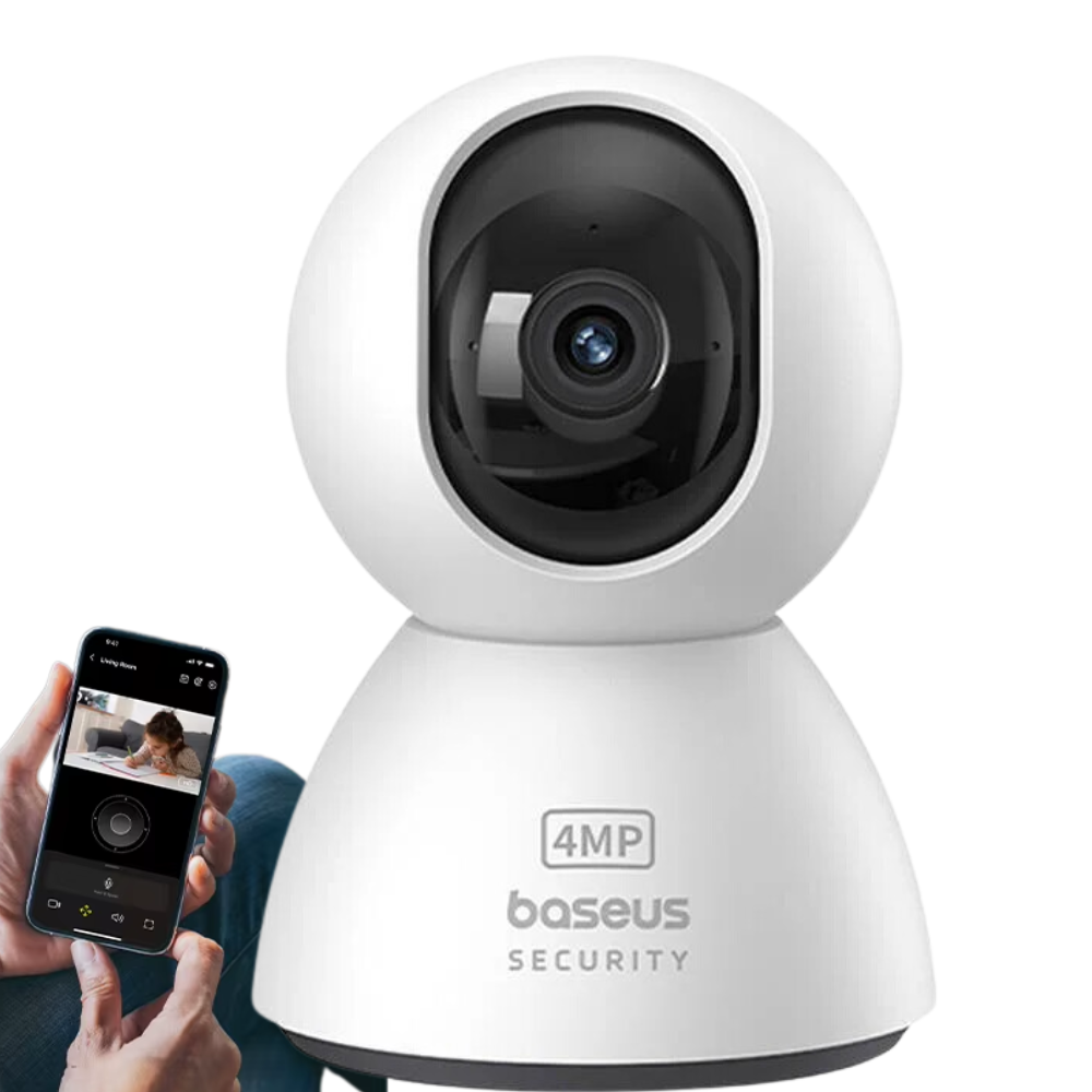 Камера відеоспостереження з wifi з'єднанням для дому офісу поворотна IP-камера Wi-Fi до телефону Baseus 3K HD, фото 1