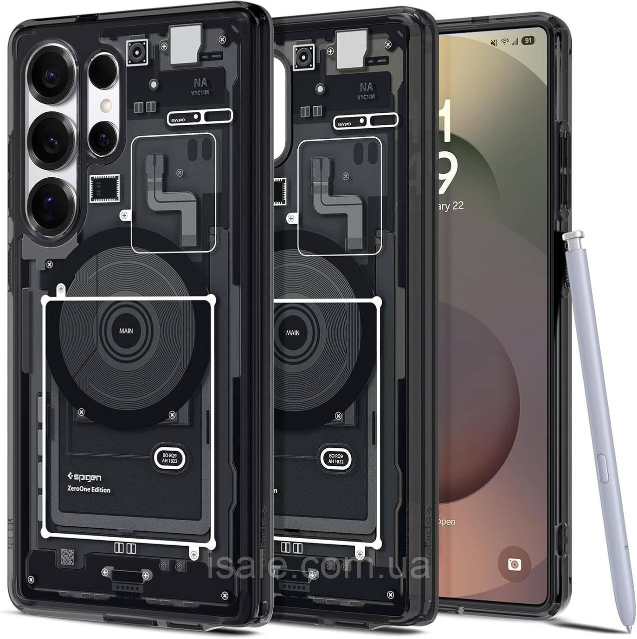 Чохол Spigen Ultra Hybrid Metal Ring Zero One з MagSafe Qi2 для Samsung Galaxy S25 Ultra, ACS08957, фото 1