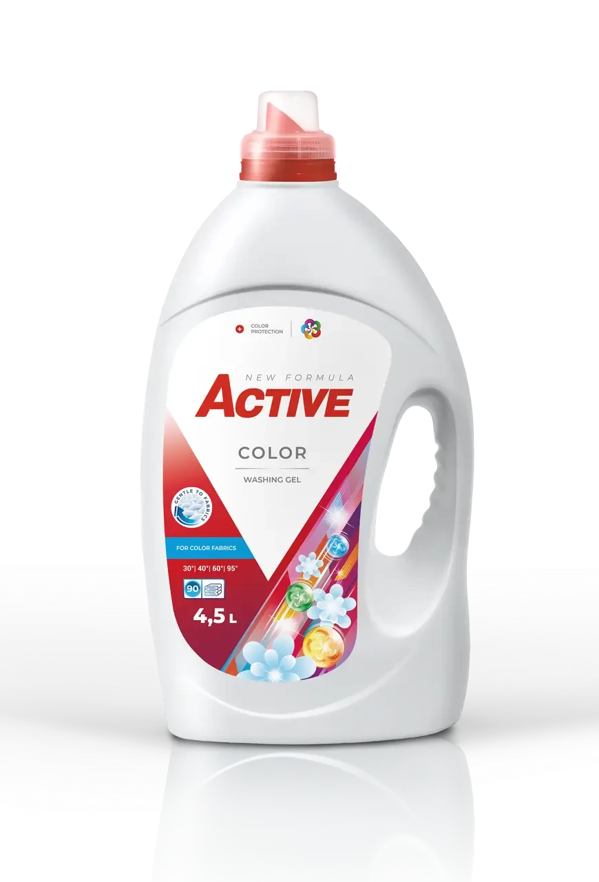 Гель для стирки цветных вещей Active Color 4,5 л., фото 1