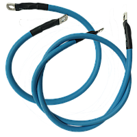 Перемичка для з'єднання АКБ січення 25мм.кв, 4AWG довжина в асортименті від 30см, мідна ПВ-3 з клемами М8 мідно-луджені