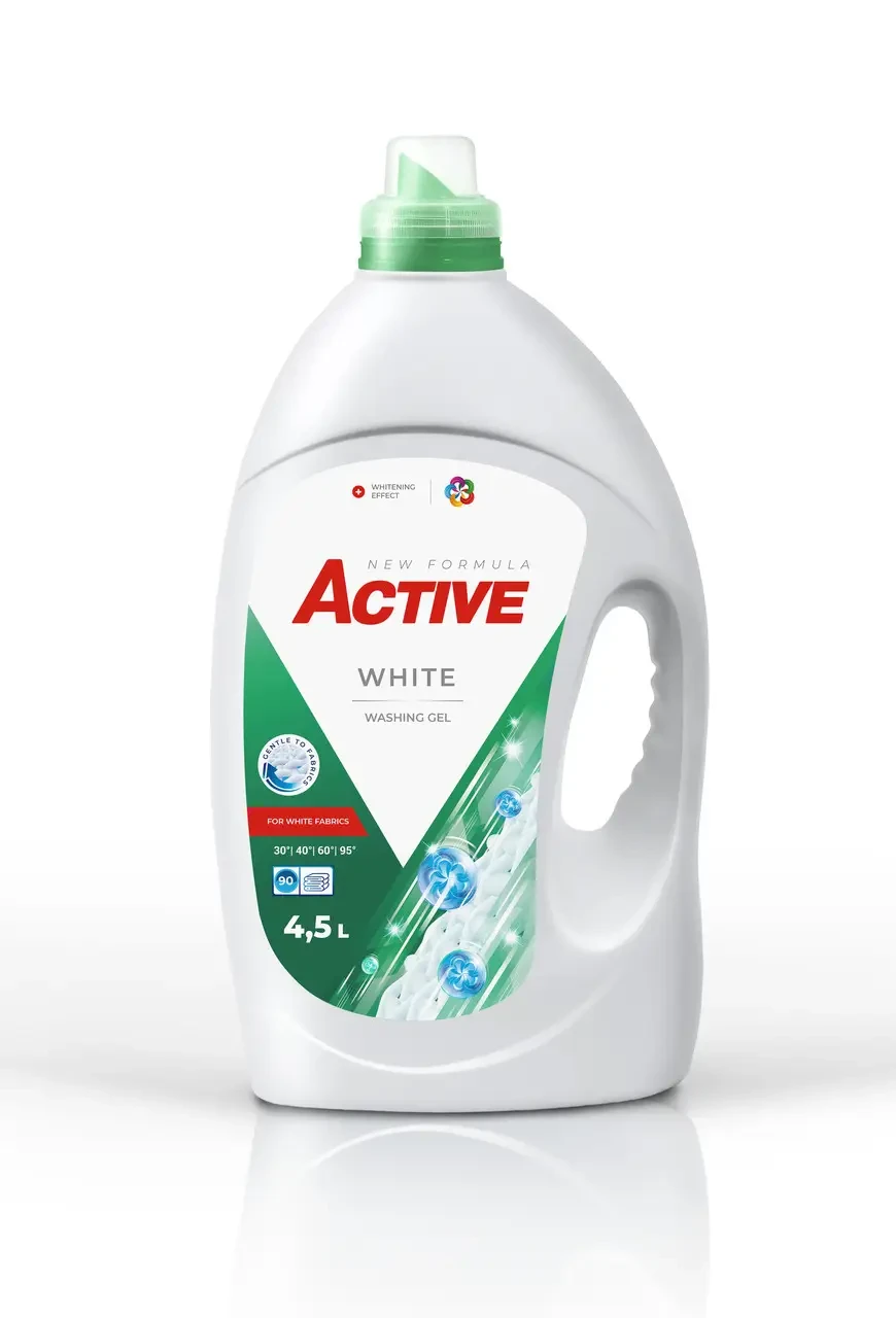 Гель для прання білих тканин Active White 4.5 л.