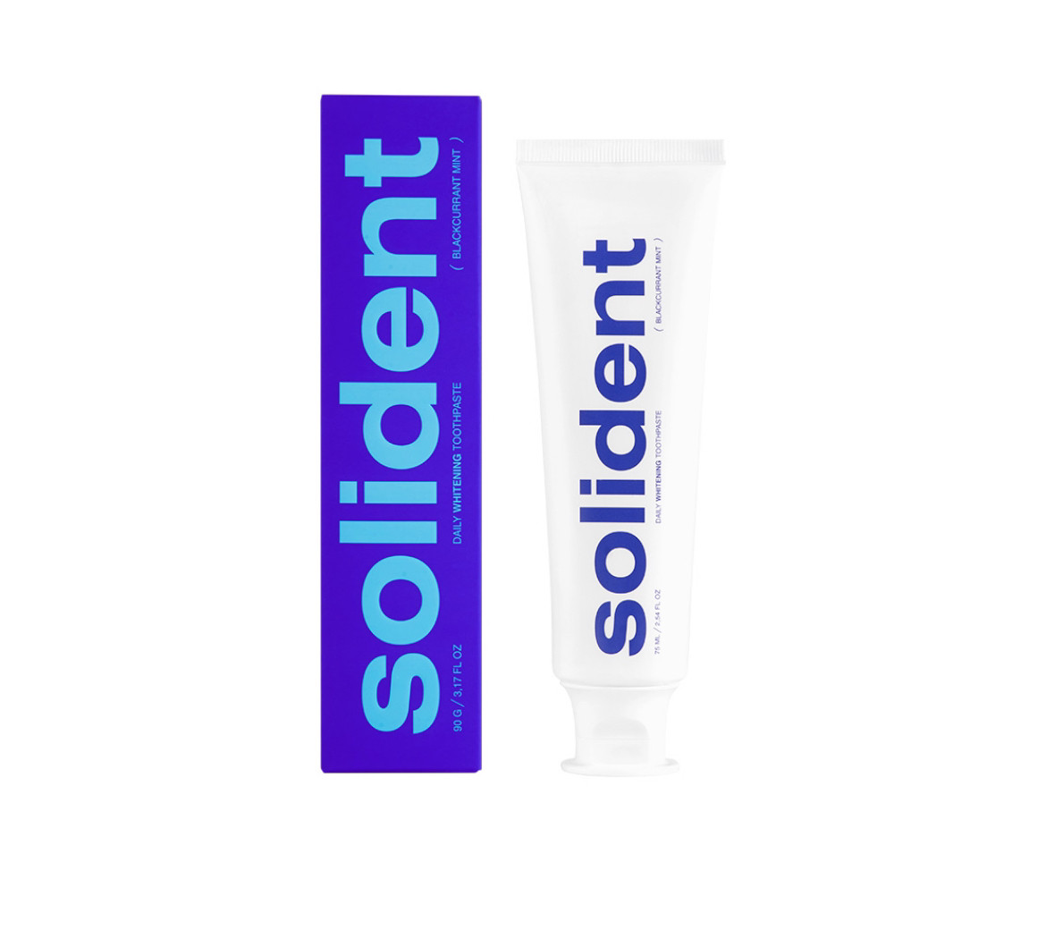 Щоденна відбілювальна зубна паста Solident Blackcurrant mint / смородина-м'ята, 90 g