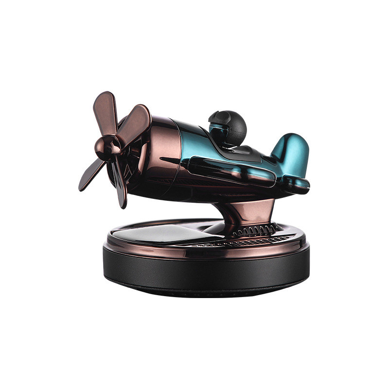 Ароматизатор освіжувач у машину Літак багаторазовий (зелений) працює сонячної енергії, фото 1