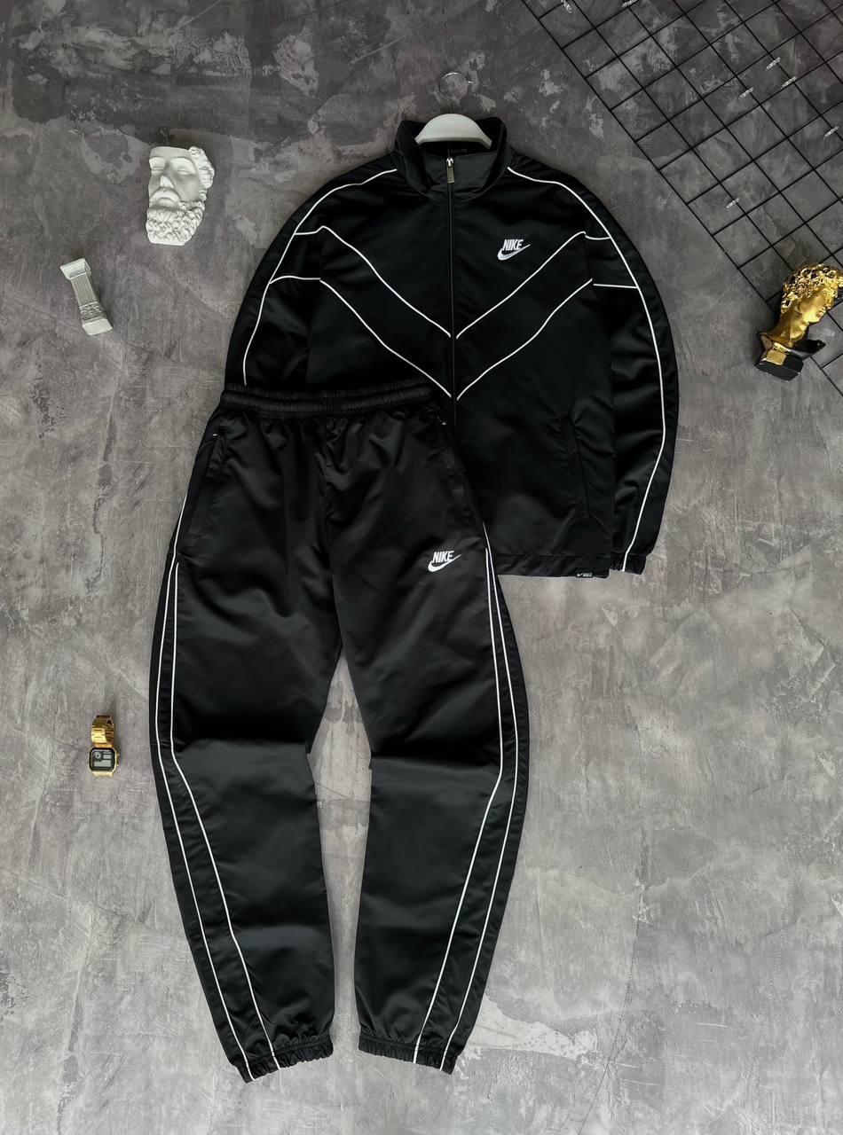 Костюм спортивний чоловічий чорний весна-осінь без капюшону Nike (Найк)