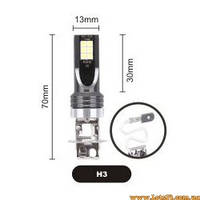 Автолампи H3 12 LED 6500K автолампи світлодіодні автолампи авто лед лампи авто лампа лед світлодіодна птф дхо