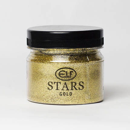Металізовані блискітки Elf Decor Stars Gold 100г, фото 1