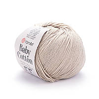 YarnArt BABY COTTON (Бейбі Котон) № 403 світлий-беж (Пряжа напівбавовна, нитки для в'язання)