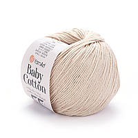 YarnArt BABY COTTON (Бейбі Котон) № 404 тілесний (Пряжа напівбавовна, нитки для в'язання)