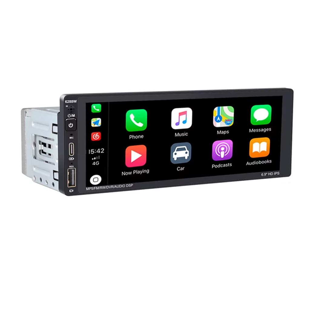 Автомагнітола з сенсорним екраном 6.9" 1DIN 6288А ANDROID 4/64GB з Carplay
