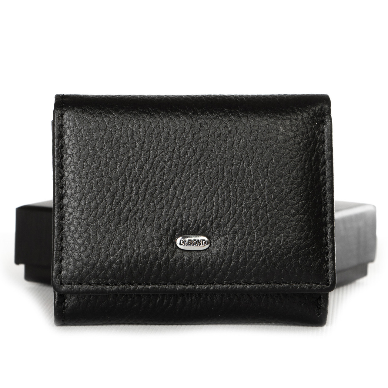 Чоловіче шкіряне портмоне DR. BOND M86 black.Купити чоловічі гаманці гуртом і в роздріб в Україні., фото 1