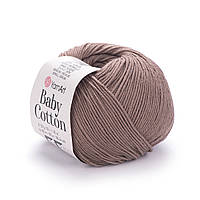 YarnArt BABY COTTON (Бейбі Котон) № 407 кава з молоком (Пряжа напівбавовна, нитки для в'язання)